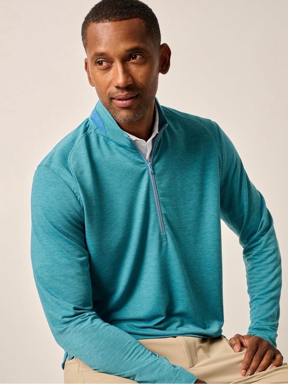 johnnie-O Brewer Performance 1/4 Zip Pullover Green Grass Size Medium NWT